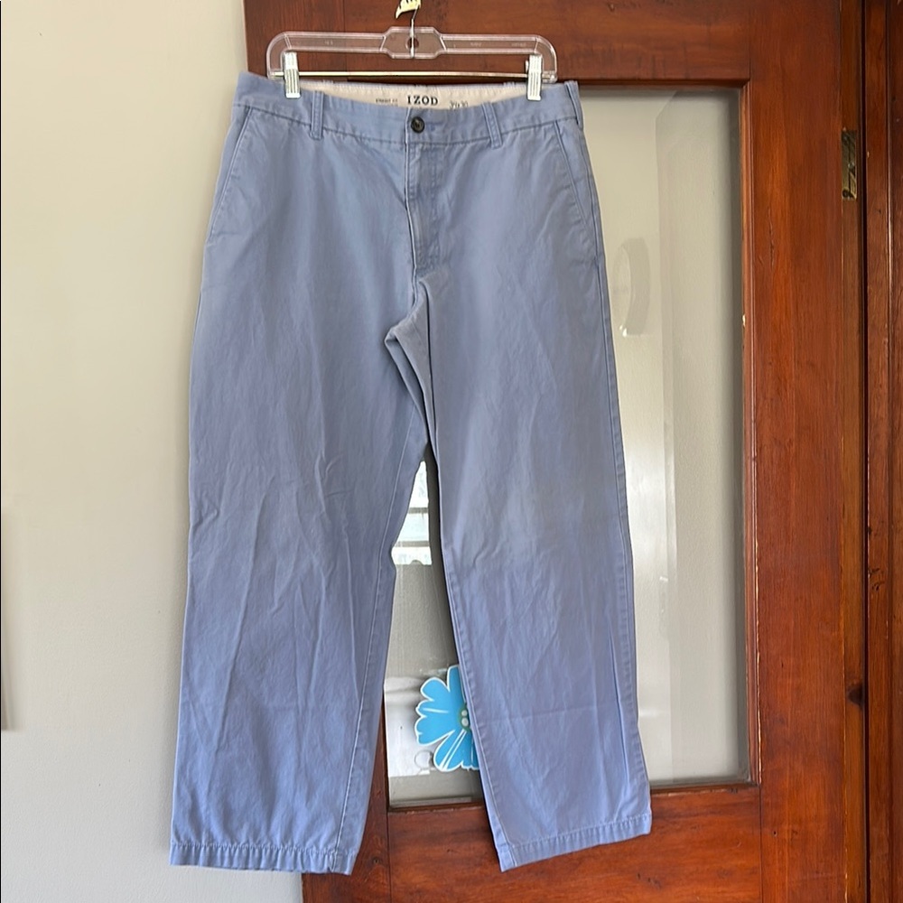 Izod Saltwater Straight Fit Light Blue Pants